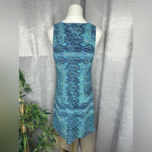 Karen Kane Women’s Abstract Print Sleeveless Sundress Blue Sz S - Picture 7 of 10